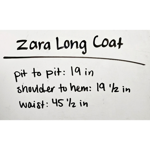 ZARA Trafaluc Sleevesless Wool Blend Double Breasted Long Coat, Tobacco Brown, S - Picture 12 of 13